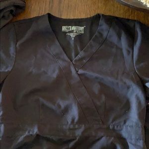 Greys anatomy by barco black scrub top
